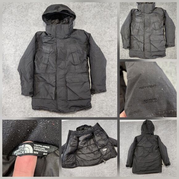 The North Face TNF Youth Kids M Medium 10/12 550 Hyvent Hooded Puffer Ski Jacket